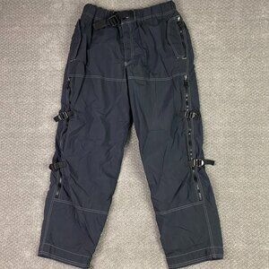 Vintage Y2K Nesi AG Cargo Pants Men's Large Baggy Skate Paratrooper Buckles Zip